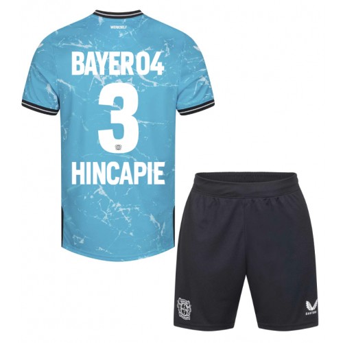 Fotbalové Dres Bayer Leverkusen Piero Hincapie #3 Dětské Alternativní 2023-24 Krátký Rukáv (+ trenýrky)